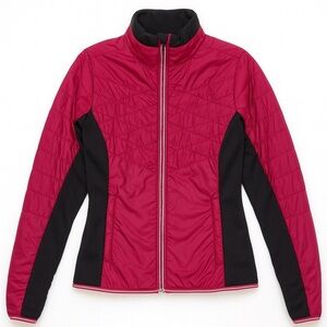 New Lole Lightweight Coat Packable Travel Jacket Outdoor Hiking Black Pink XS